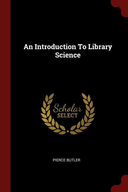 Front cover_An Introduction To Library Science