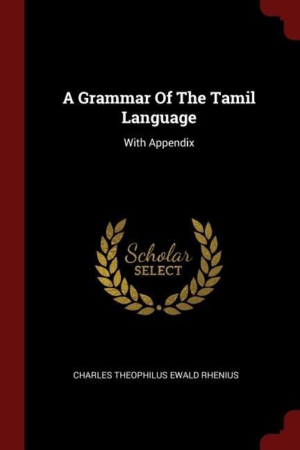 Front cover_A Grammar Of The Tamil Language