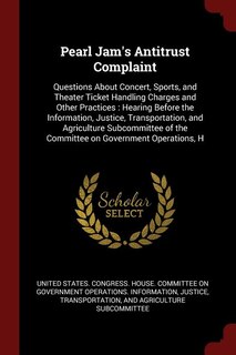 Front cover_Pearl Jam's Antitrust Complaint