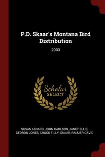 Front cover_P.D. Skaar's Montana Bird Distribution