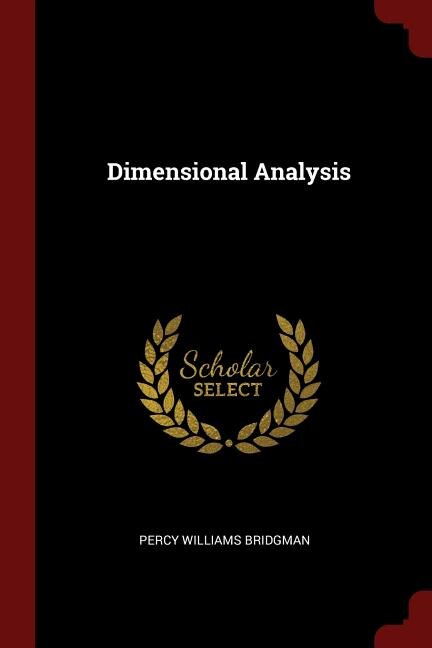 Front cover_Dimensional Analysis
