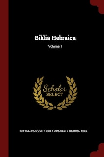 Front cover_Biblia Hebraica; Volume 1