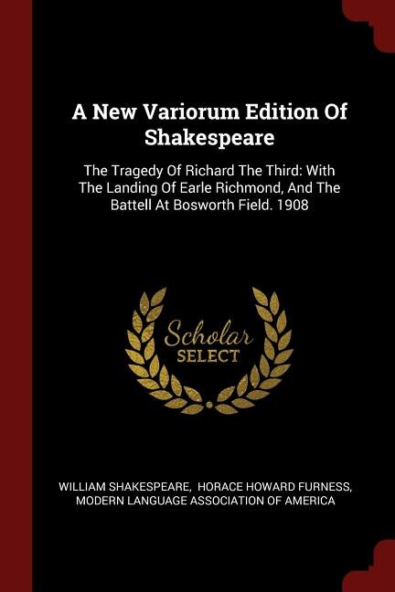 Couverture_A New Variorum Edition Of Shakespeare