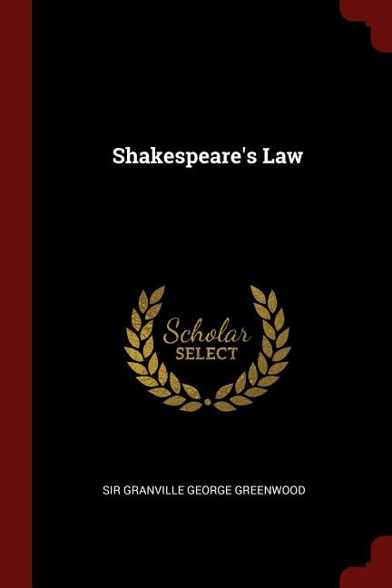 Front cover_Shakespeare's Law