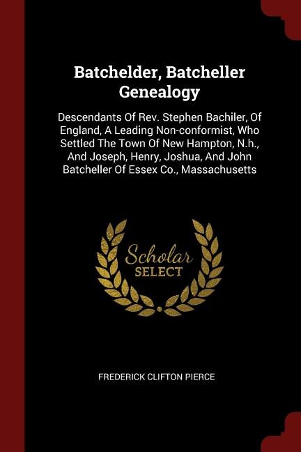 Front cover_Batchelder, Batcheller Genealogy