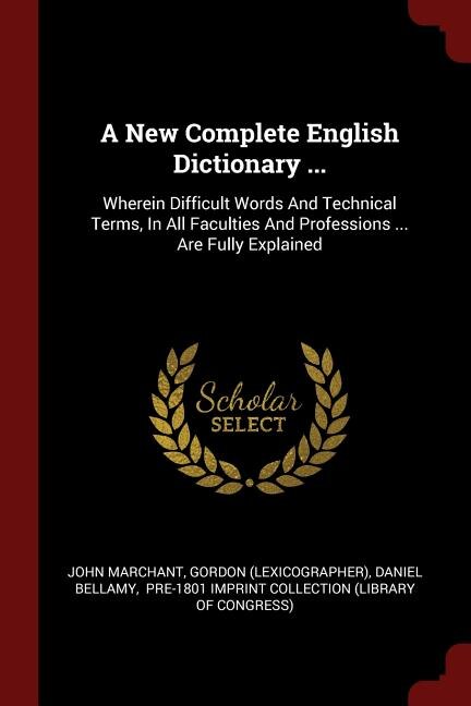 Front cover_A New Complete English Dictionary ...