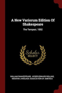 Couverture_A New Variorum Edition Of Shakespeare