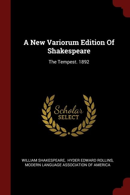 Couverture_A New Variorum Edition Of Shakespeare