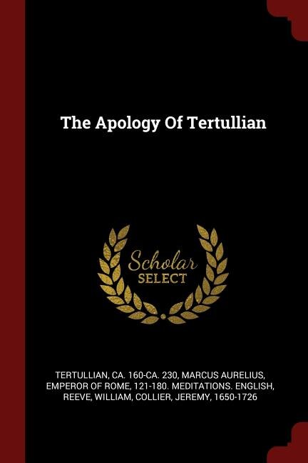 Front cover_The Apology Of Tertullian