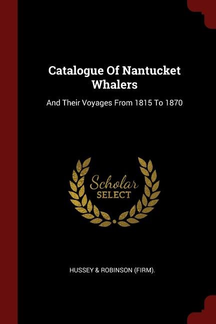 Front cover_Catalogue Of Nantucket Whalers