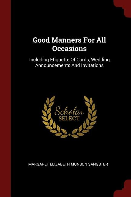 Couverture_Good Manners For All Occasions