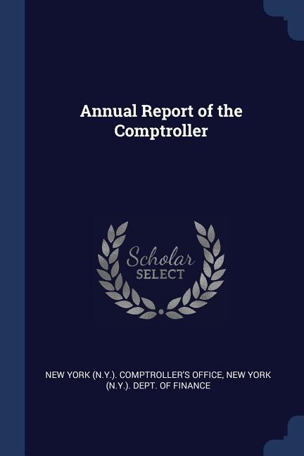 Couverture_Annual Report of the Comptroller