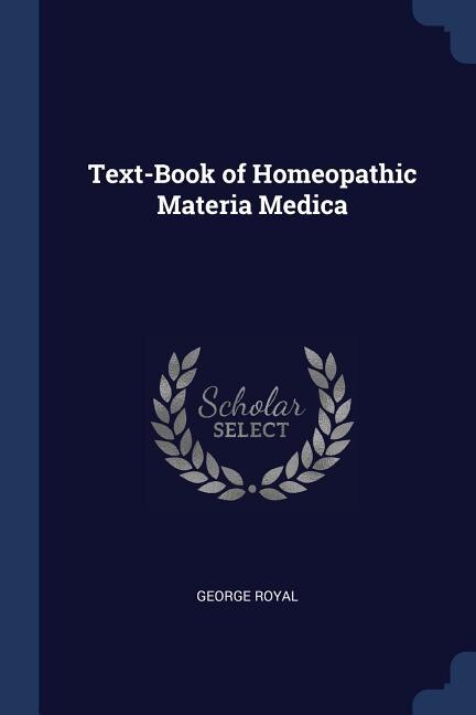 Front cover_Text-Book of Homeopathic Materia Medica