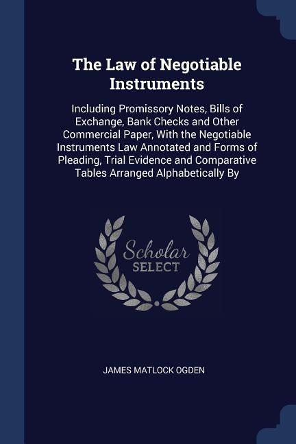 Front cover_The Law of Negotiable Instruments