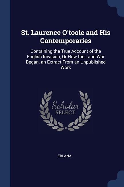 Front cover_St. Laurence O'toole and His Contemporaries