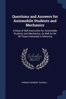 Front cover_Questions and Answers for Automobile Students and Mechanics
