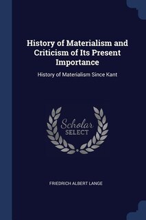 Front cover_History of Materialism and Criticism of Its Present Importance