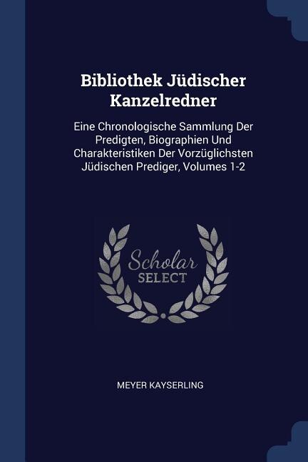 Couverture_Bibliothek Jüdischer Kanzelredner