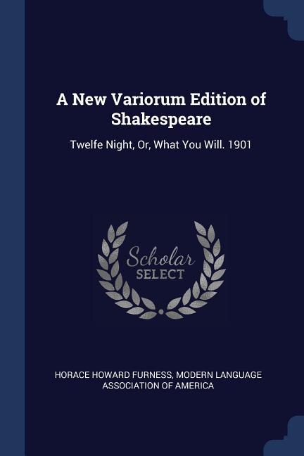 Front cover_A New Variorum Edition of Shakespeare