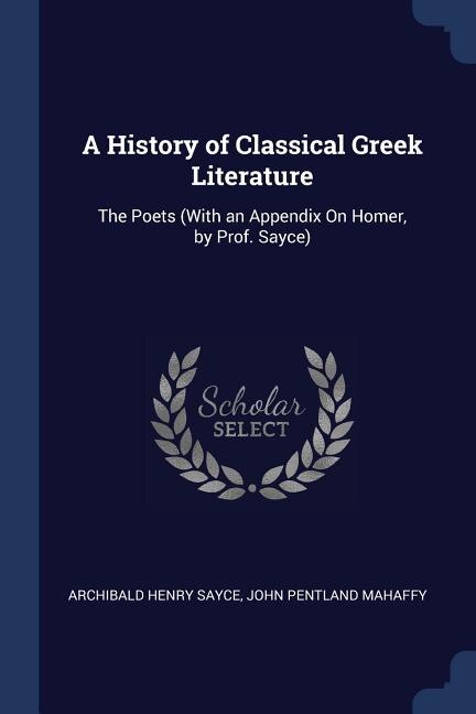 Couverture_A History of Classical Greek Literature