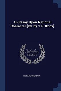 Couverture_An Essay Upon National Character [Ed. by T.P. Knox]