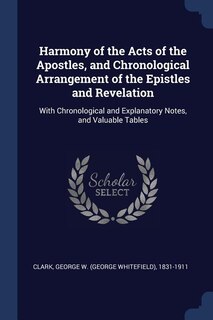 Couverture_Harmony of the Acts of the Apostles, and Chronological Arrangement of the Epistles and Revelation