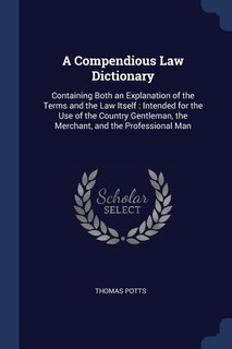 Front cover_A Compendious Law Dictionary