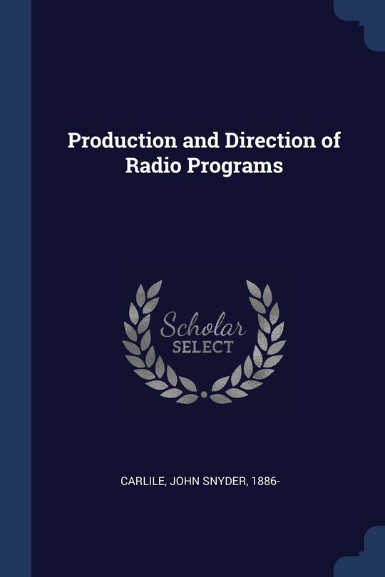 Front cover_Production and Direction of Radio Programs