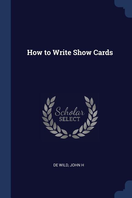 Couverture_How to Write Show Cards