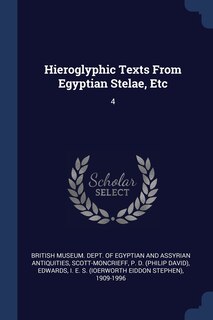 Front cover_Hieroglyphic Texts From Egyptian Stelae, Etc