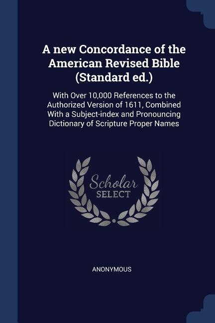 Front cover_A new Concordance of the American Revised Bible (Standard ed.)
