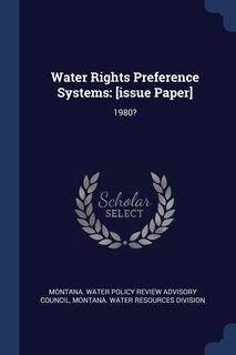 Couverture_Water Rights Preference Systems