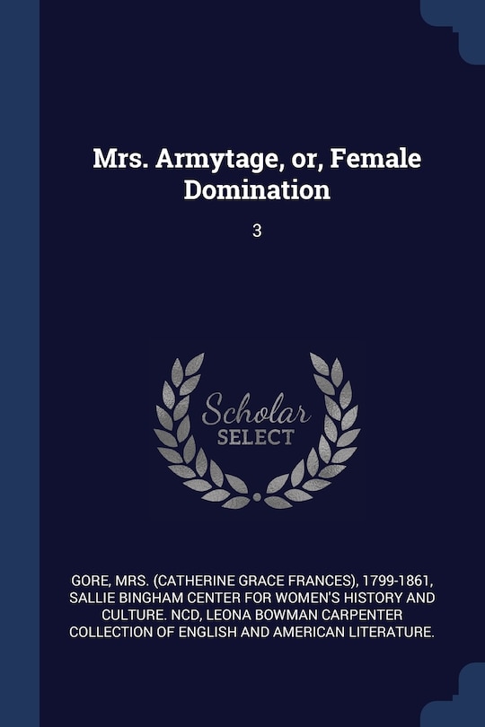 Couverture_Mrs. Armytage, or, Female Domination