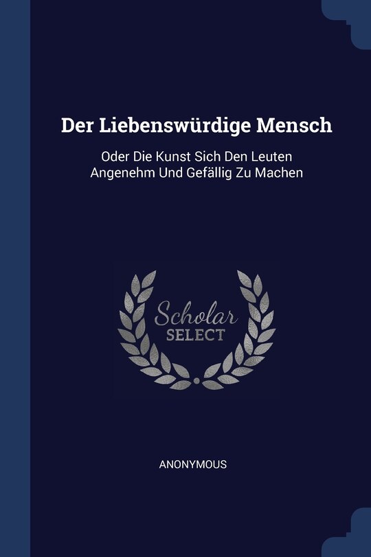 Front cover_Der Liebenswürdige Mensch