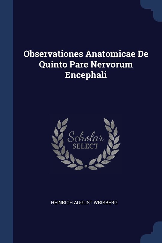Front cover_Observationes Anatomicae De Quinto Pare Nervorum Encephali