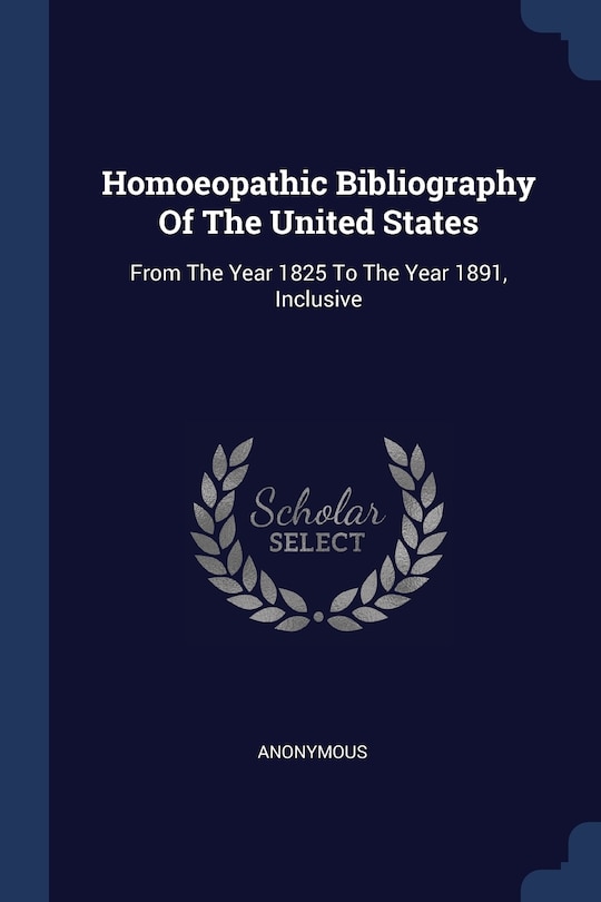 Couverture_Homoeopathic Bibliography Of The United States