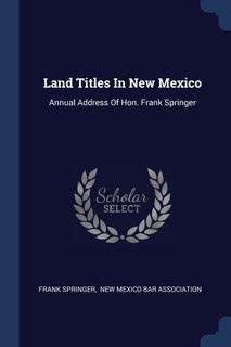 Front cover_Land Titles In New Mexico
