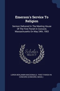 Front cover_Emerson's Service To Religion