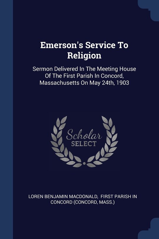 Front cover_Emerson's Service To Religion