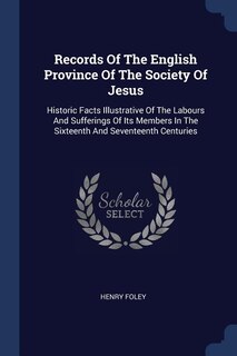 Couverture_Records Of The English Province Of The Society Of Jesus