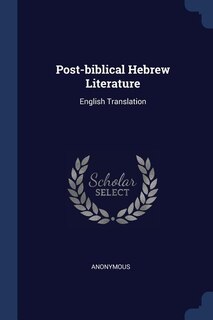 Couverture_Post-biblical Hebrew Literature