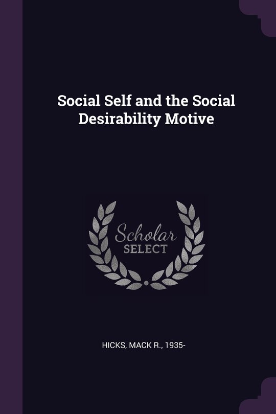 Front cover_Social Self and the Social Desirability Motive