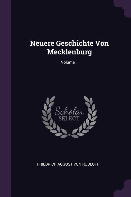 Front cover_Neuere Geschichte Von Mecklenburg; Volume 1