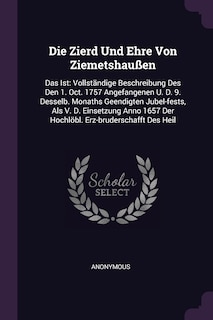Front cover_Die Zierd Und Ehre Von Ziemetshaußen