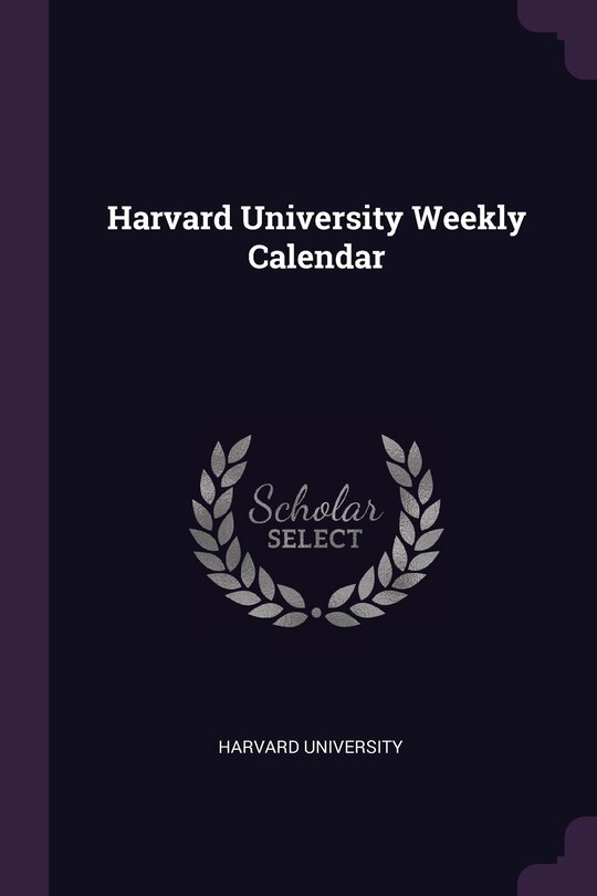 Couverture_Harvard University Weekly Calendar