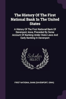 Couverture_The History Of The First National Bank In The United States