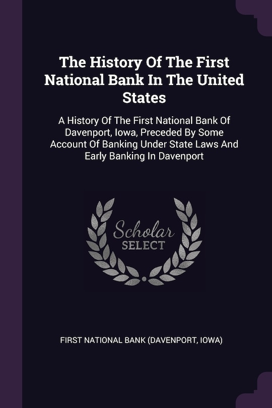 Couverture_The History Of The First National Bank In The United States