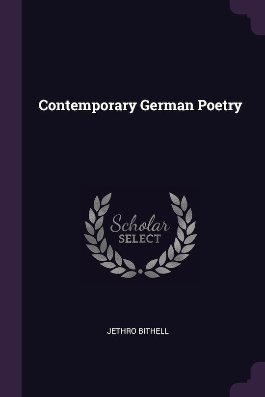 Front cover_Contemporary German Poetry