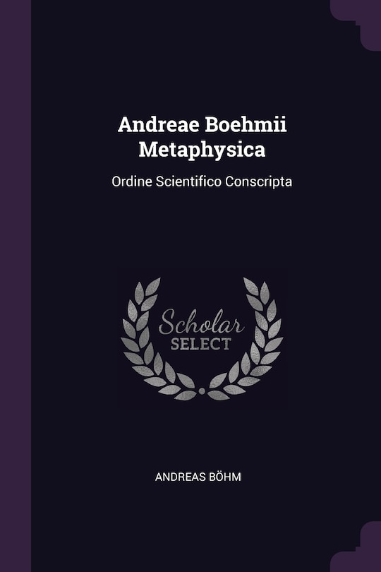 Couverture_Andreae Boehmii Metaphysica
