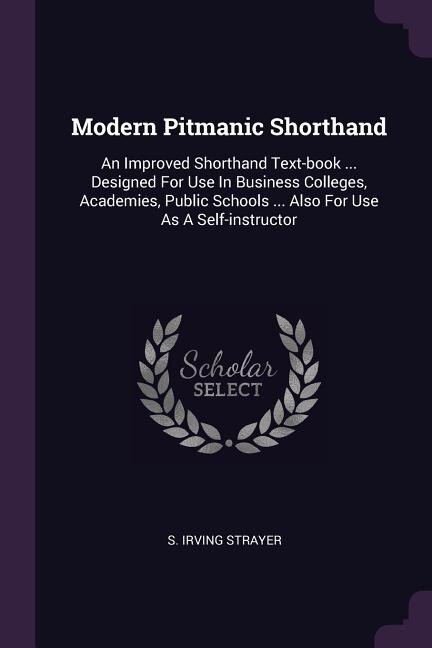 Front cover_Modern Pitmanic Shorthand